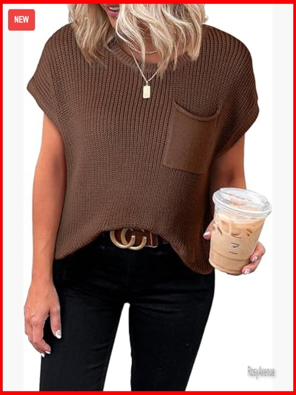 Short Sleeve Loose Tunic Top Lightweight Knit Pullover Blouse